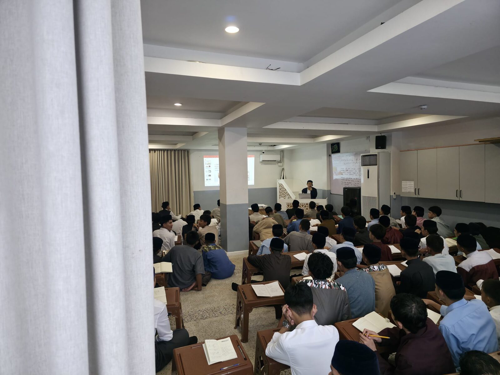 A student addressing the graduation ceremony at Sulaymaniyah Education Centre